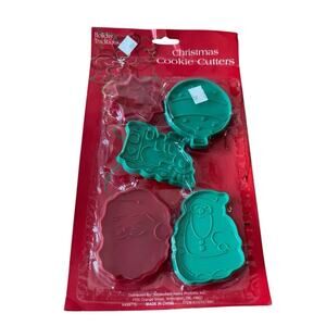 VTG Holiday Christmas Cookie Cutters Classic Santa Train Ornament Star (5) NEW